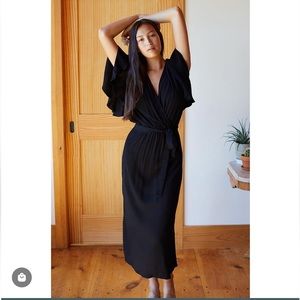 Emerson Fry Lila Dress black crepe size S